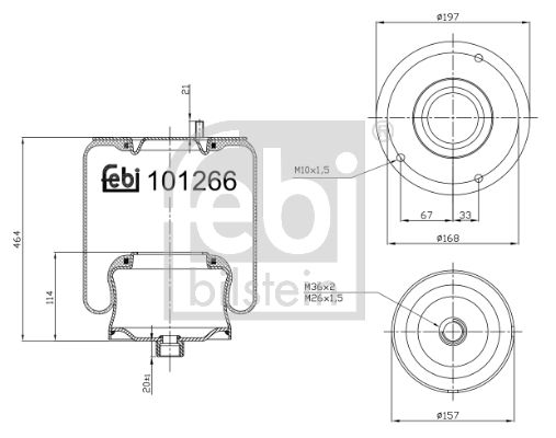 FEBI BILSTEIN rugótömb, légrugózás 101266