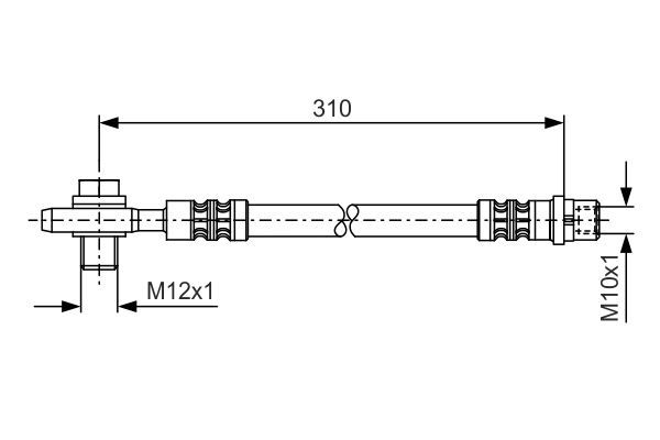 Гальмівний шланг, Bosch 1987476308