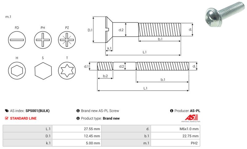 AS-PL SP5001(BULK) Repair Set, alternator