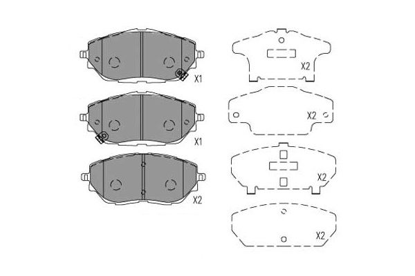 Комплект гальмівних накладок, дискове гальмо, Kavo Parts KBP-9153