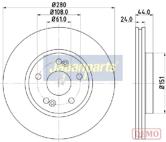 спирачен диск JAPANPARTS