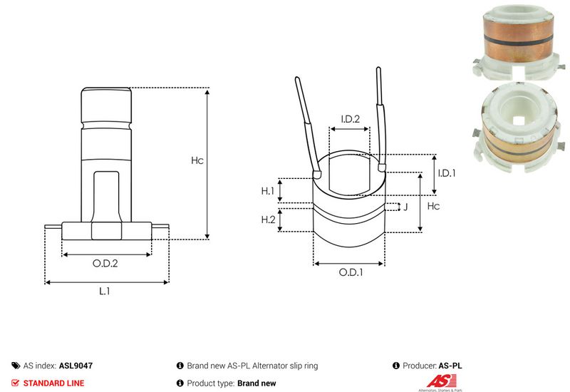 Rõngas, generaator, AS-PL ASL9047