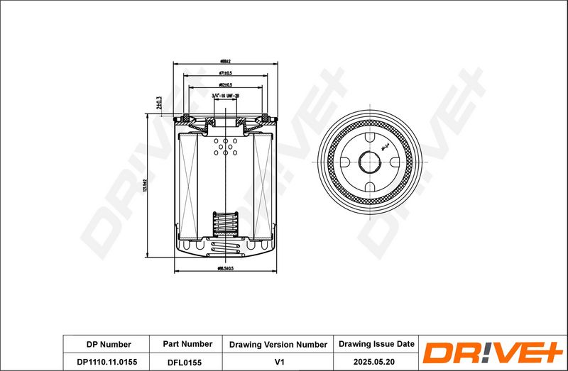 Filtru ulei DP1110.11.0155 Dr!ve+
