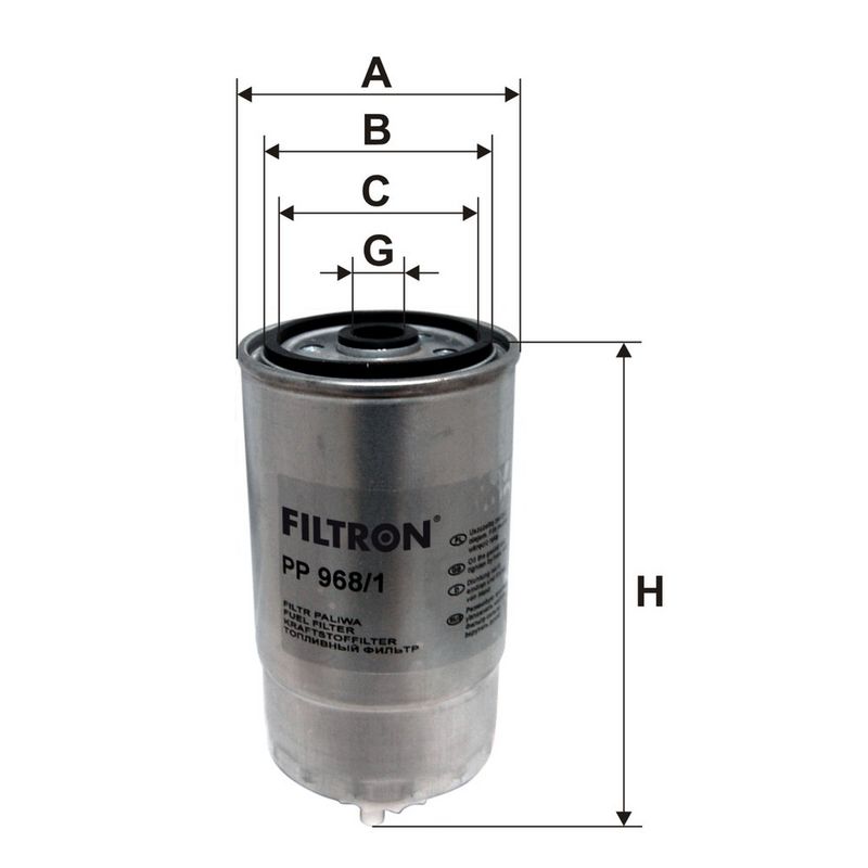Kütusefilter, FILTRON PP 968, 1