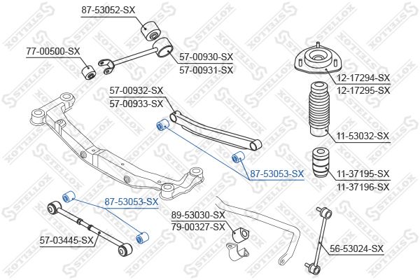 STELLOX 87-53053-SX Mounting, control/trailing arm