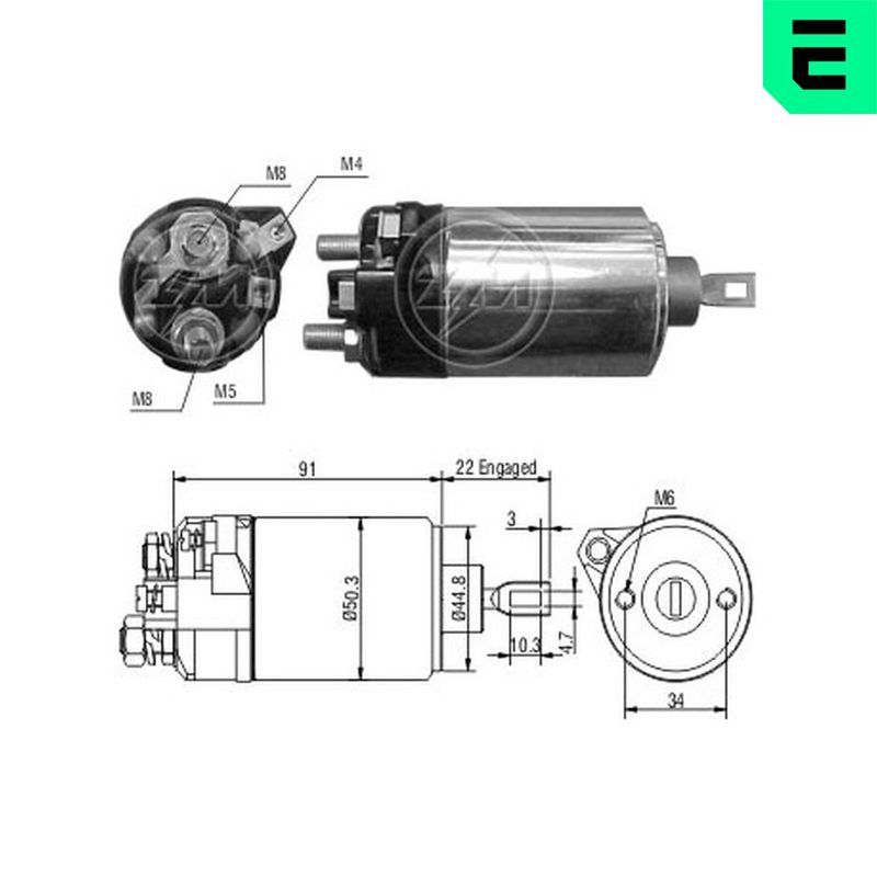 Магнітний перемикач, стартер, Era ZM628