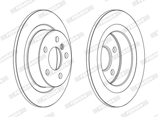 Гальмівний диск, повн., 280мм, кількість отворів 5, Ferodo DDF2612C