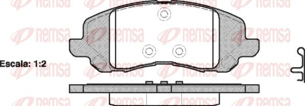 REMSA 0804.20 Комплект гальмівних накладок, дискове гальмо