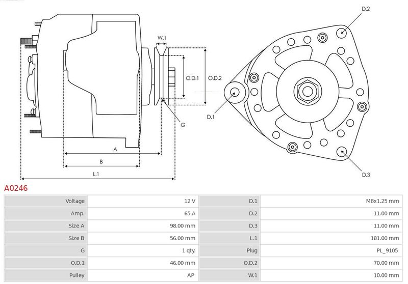 AS-PL A0246 Alternator