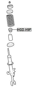Puhver, vedrustus, FEBEST HGD-H9F