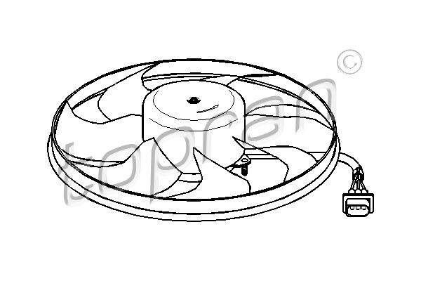 TOPRAN ventilátor, motorhűtés 111 441