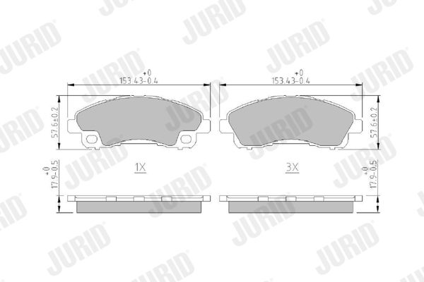 JURID 573979J Brake Pad Set, disc brake