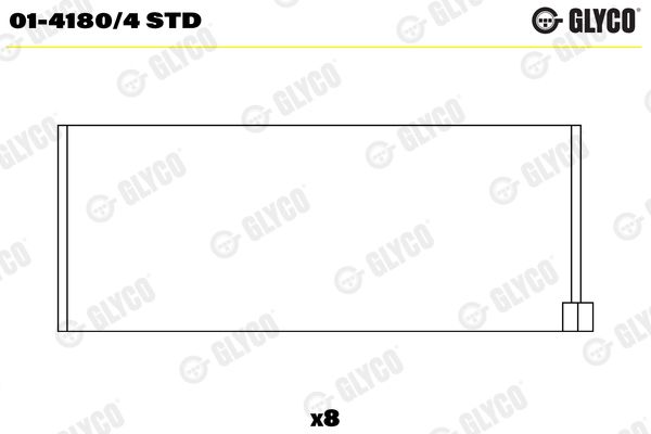 Підшипник шатуна, Glyco 01-4180/4STD