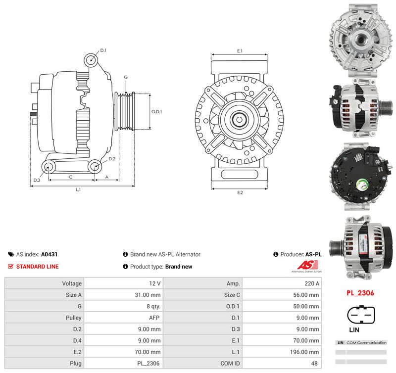 Generaator, AS-PL A0431