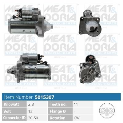 MEAT & DORIA Startmotor / Starter 5015307