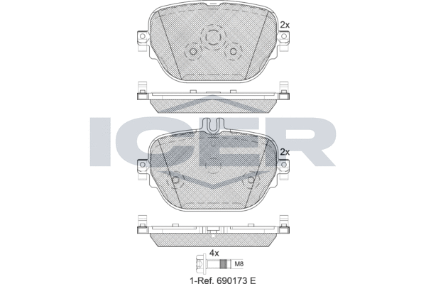 Колодки тормозные (задние) на CLS-Class, E-Class, EQC, GLC-Class