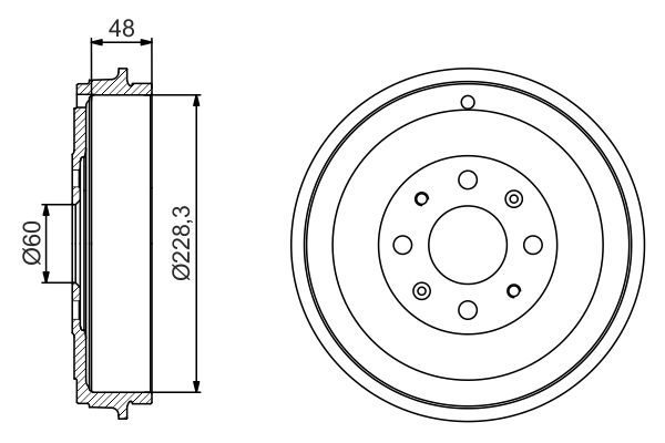 BOSCH fékdob 0 986 477 208