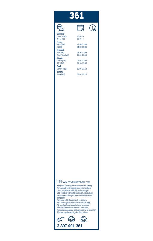 BOSCH 3 397 001 361 Wiper Blade