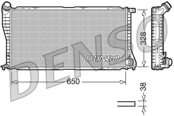 Радіатор, система охолодження двигуна, Denso DRM05002