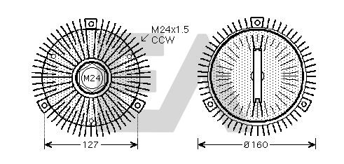 Núcleo ventilador, refr. motor