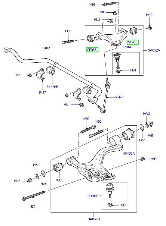 AG PARTS 7181 Control Arm / Trailing Arm Bush