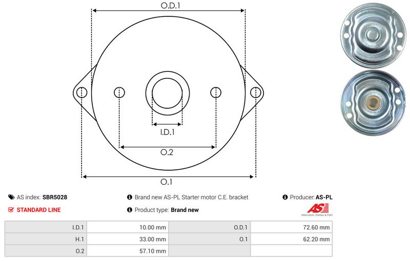 AS-PL SBR5028 Starter Lid, carburettor
