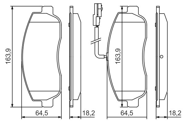 BOSCH 0 986 494 498 Brake Pad Set, disc brake