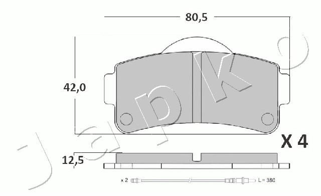 JAPKO 50MC01 Brake Pad Set, disc brake