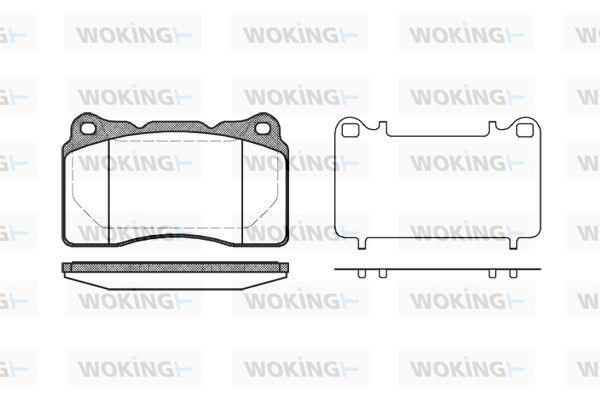 Комплект гальмівних накладок, дискове гальмо, Woking P7663.10