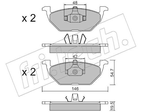 fri.tech. 220.1 Brake Pad Set, disc brake