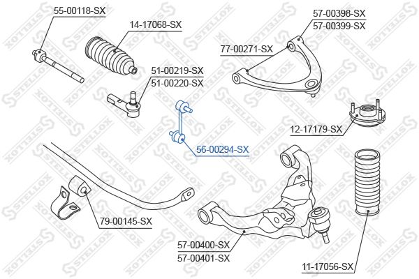 STELLOX 56-00294-SX Link/Coupling Rod, stabiliser bar