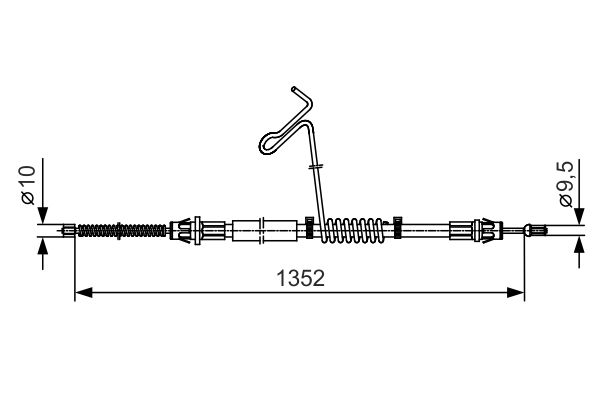 BOSCH Trekkabel, parkeerrem 1 987 482 135