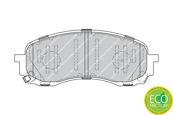 Комплект гальмівних накладок, дискове гальмо, Ferodo FDB1863