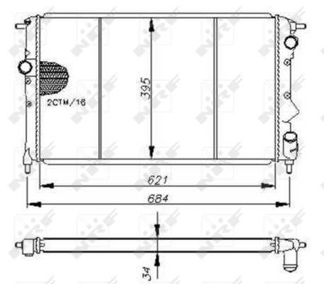 WILMINK GROUP hűtő, motorhűtés WG1722855