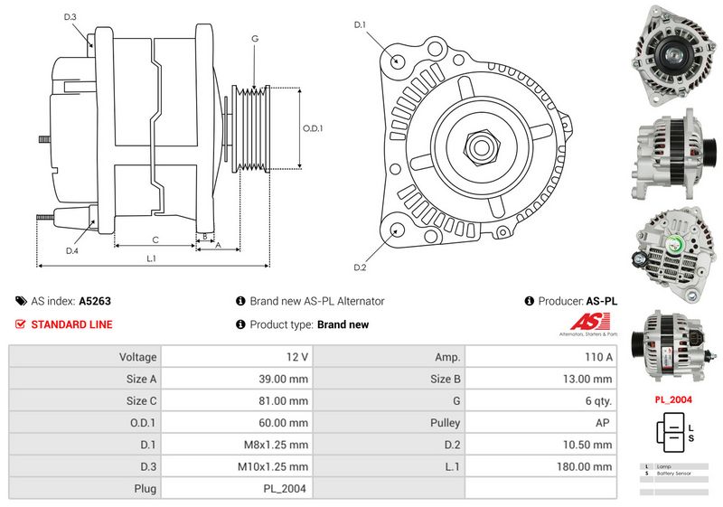 AS-PL A5263 Alternator