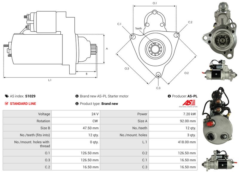 AS-PL S1029 Starteris