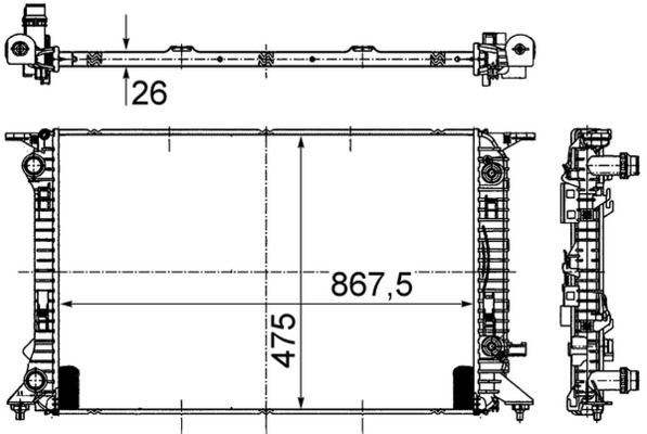 MAHLE hűtő, motorhűtés CR 910 000S