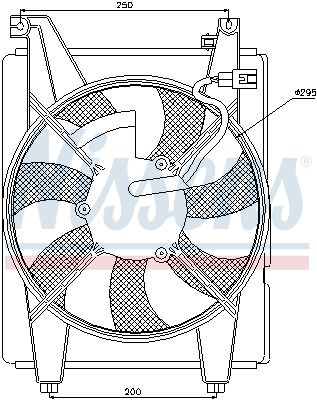 NISSENS ventilátor, motorhűtés 85088