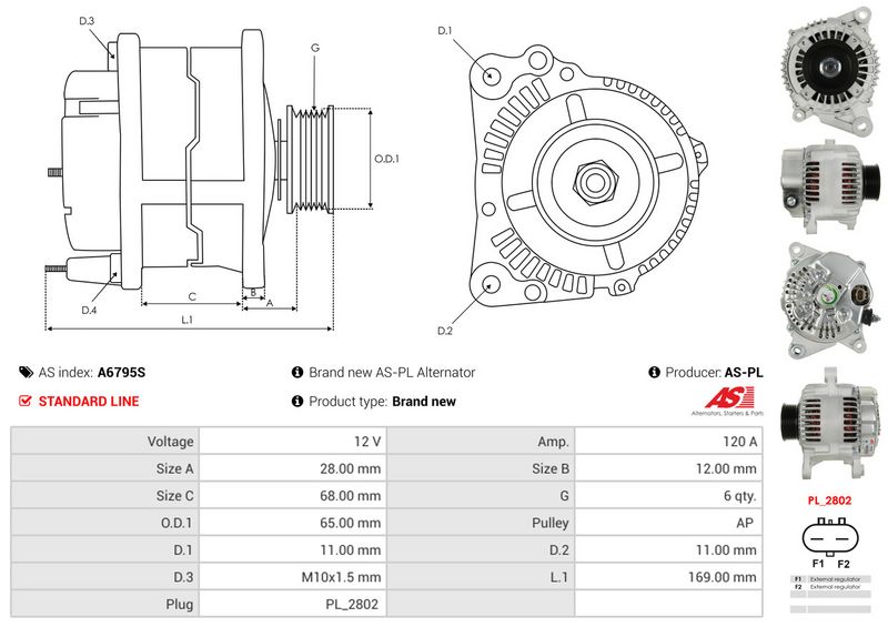 AS-PL A6795S Alternator