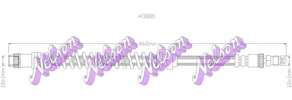 KAWE fékcső H3881