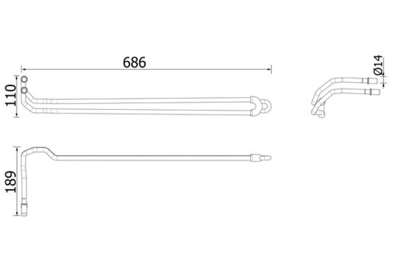 Product Image - Oliekoeler, besturing - CLC95000P - MAHLE