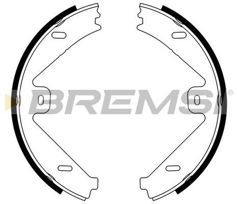 Комплект гальмівних колодок, стоянкове гальмо, Bremsi GF0319