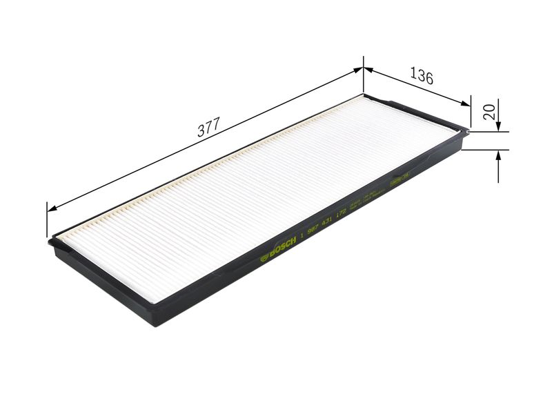 BOSCH 1 987 431 172 Filter, cabin air