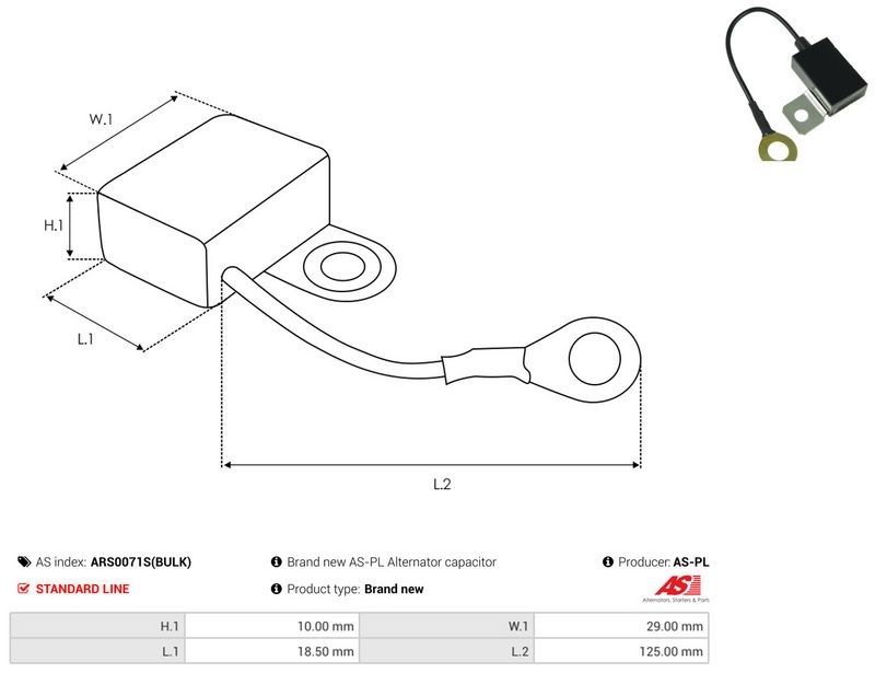 AS-PL ARS0071S(BULK) Repair Set, alternator