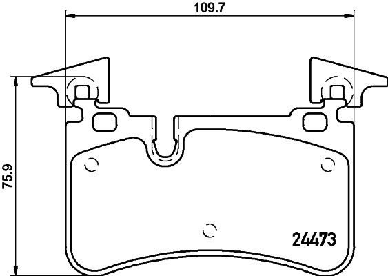 Комплект гальмівних накладок, дискове гальмо, Hella 8DB355014-811