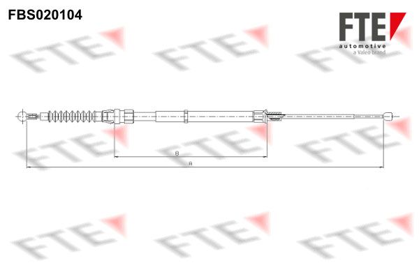 FTE huzal, rögzítőfék 9250008