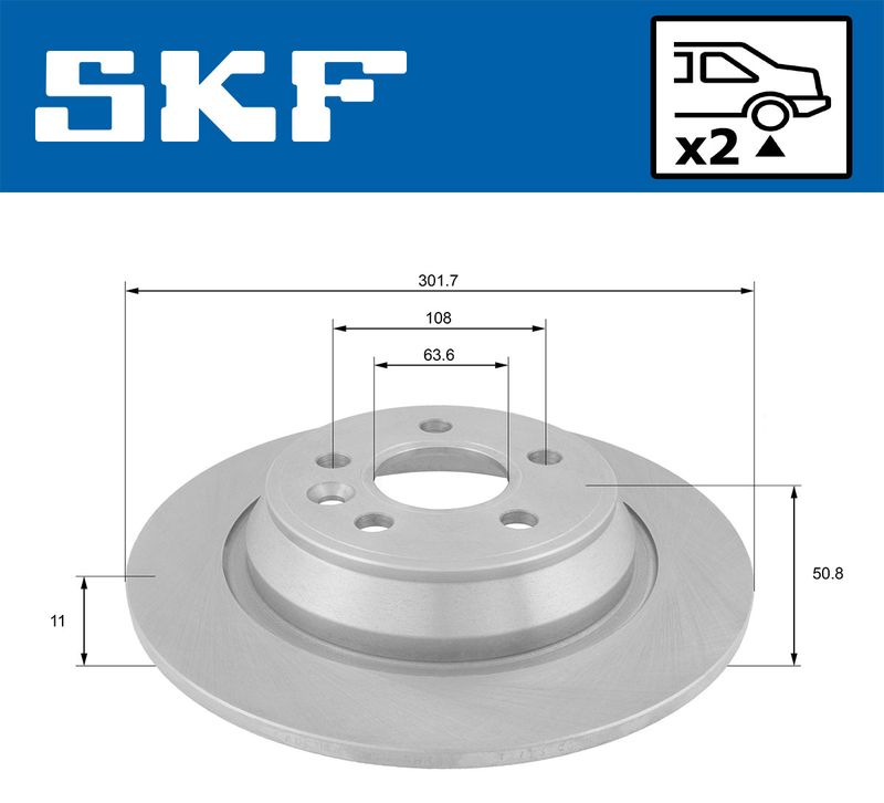 Гальмівний диск, Skf VKBD90132S2