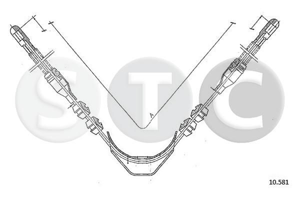 STC huzal, rögzítőfék T482452