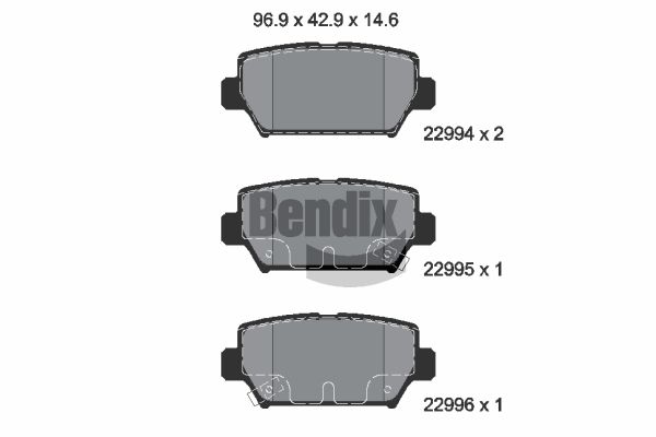 BENDIX Braking fékbetétkészlet, tárcsafék BPD2474