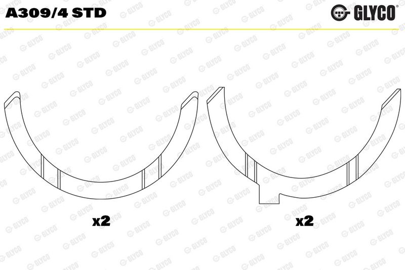 Rondelle+d'écartement+vilebrequin GLYCO A309/4 STD